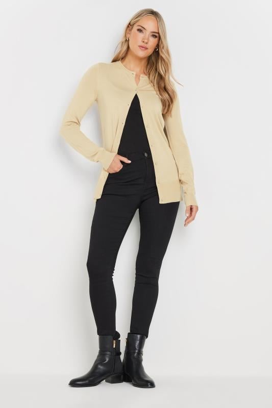 Evans LTS Tall Natural Brown Button Down Knit Cardigan