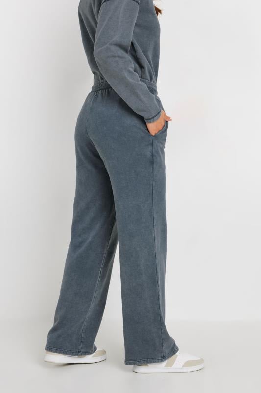Evans LTS Tall Navy Blue Acid Wash Straight Leg Joggers