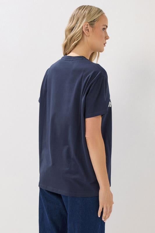 Evans LTS Tall Navy Blue Cotton 'San Francisco' Slogan T-Shirt