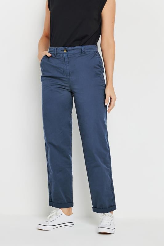 Evans LTS Tall Navy Blue Cotton Straight Leg Chino Jeans