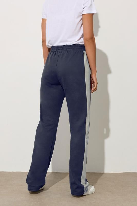 Evans LTS Tall Navy Blue Side Stripe Fitted Straight Leg Joggers