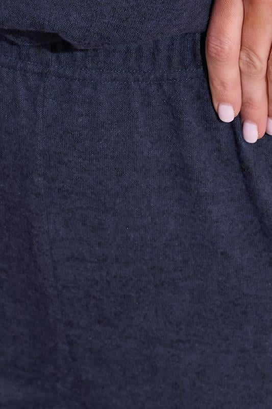Evans LTS Tall Navy Blue Soft Touch Wide Leg Trousers