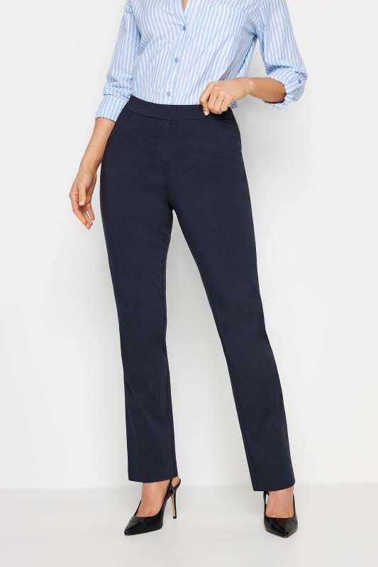 evans LTS Tall Navy Blue Stretch Straight Leg Trousers
