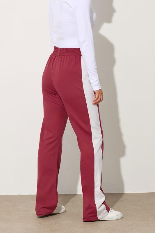 Evans LTS Tall Red Side Stripe Fitted Straight Leg Joggers