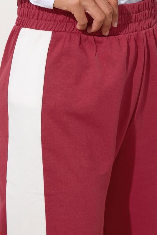 Evans LTS Tall Red Side Stripe Fitted Straight Leg Joggers