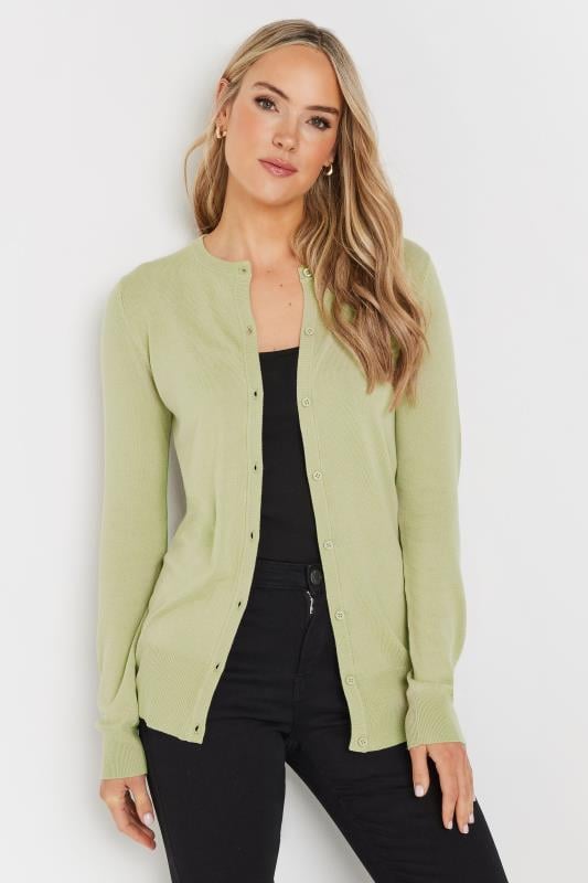 evans LTS Tall Sage Green Button Down Knit Cardigan
