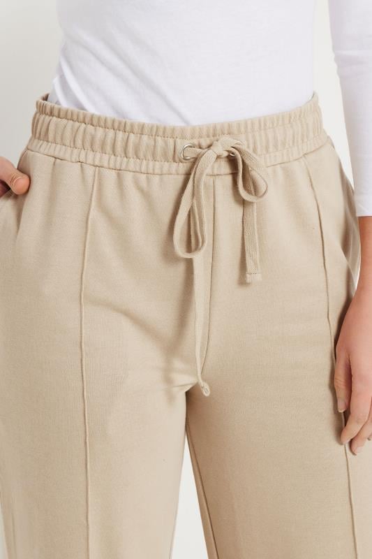 Evans LTS Tall Stone Brown Seam Front Wide Leg Joggers