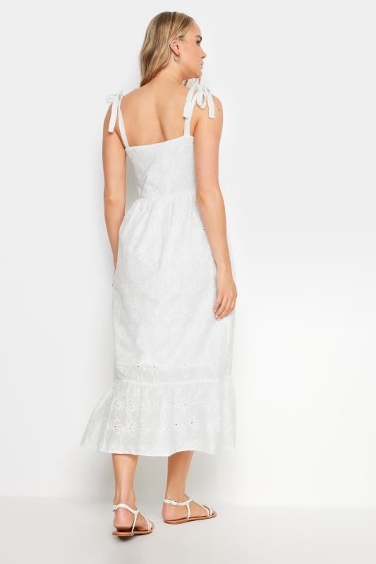 Evans LTS Tall White Floral Broderie Anglaise Midaxi Sundress