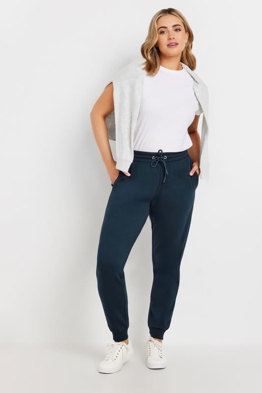 Evans M&Co 2 Pack Navy Blue Cuffed Drawstring Joggers