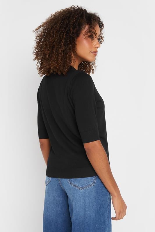 Evans M&Co Black Button Through Short Sleeve Cardigan