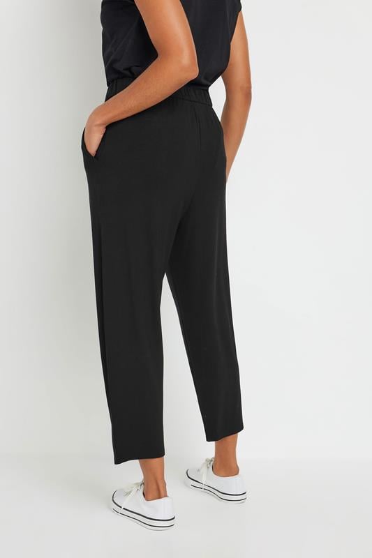 Evans M&Co Black Elasticated Waist Cropped Hareem Trousers