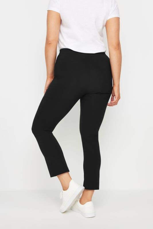 Evans M&Co Black Straight Leg Elasticated Bengaline Trousers