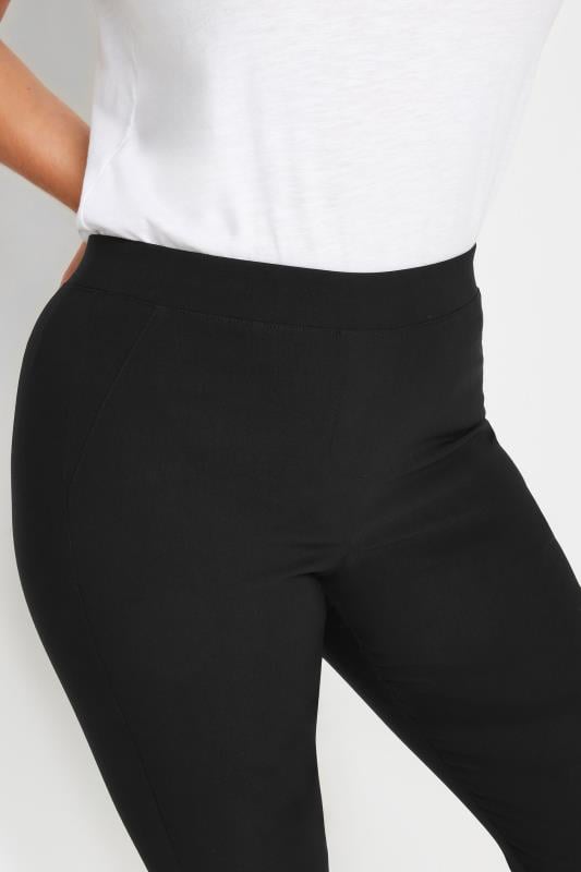 Evans M&Co Black Straight Leg Elasticated Bengaline Trousers