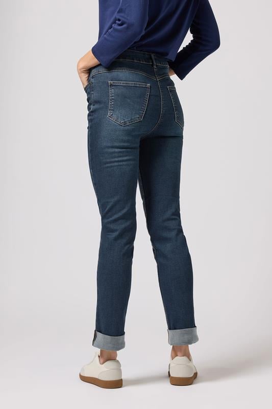 Evans M&Co Blue Mid Wash Ankle Grazer Cigarette Jean