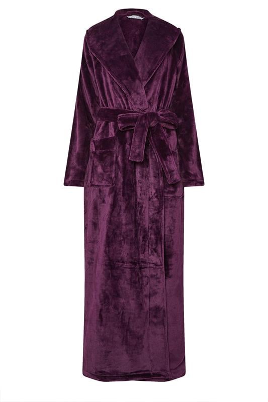 evans M&Co Burgundy Premium Soft Touch Shawl Dressing Gown
