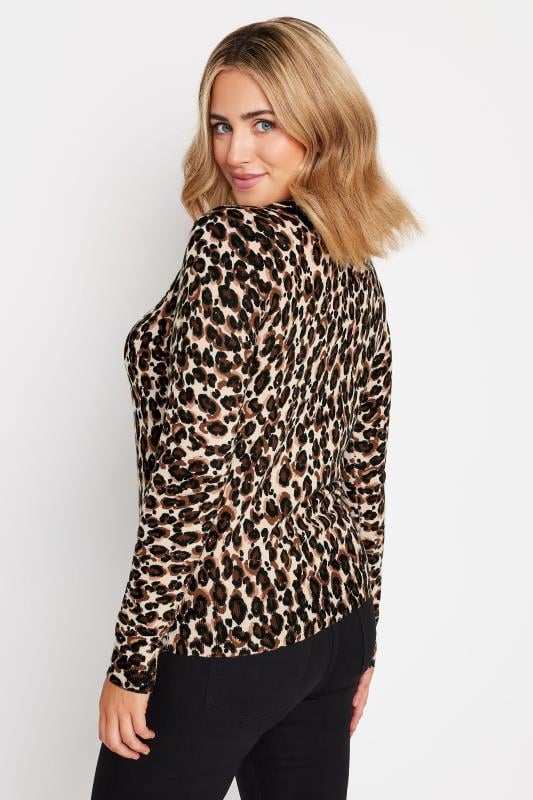 Evans M&Co Natural Brown Animal Print Crew Neck Jumper