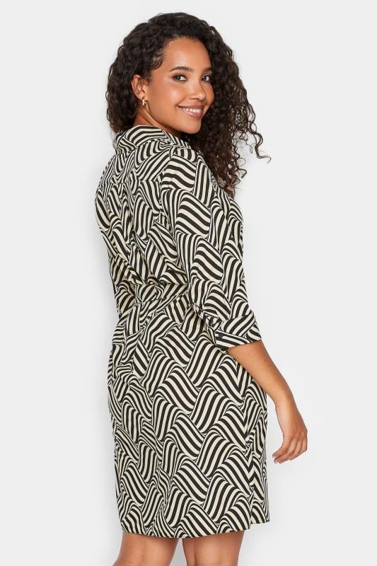 Evans M&Co Natural Brown Geometric Print Shirt Dress