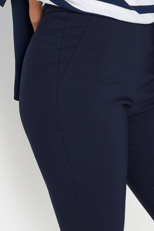 Evans M&Co Navy Blue Skinny Bengaline Formal Trousers