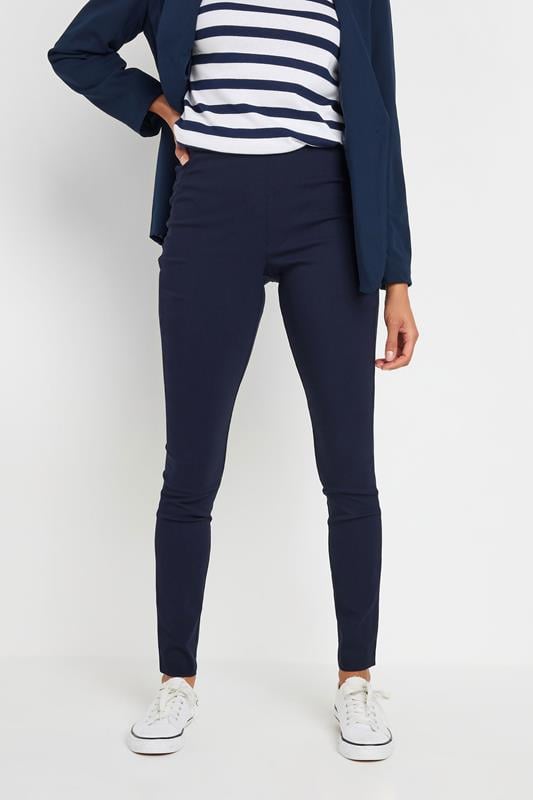 evans M&Co Navy Blue Skinny Bengaline Formal Trousers
