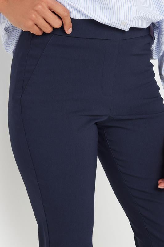 Evans M&Co Navy Blue Straight Leg Bengaline Formal Trousers