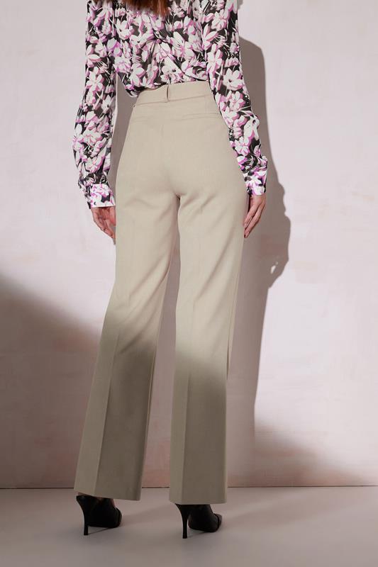 Evans STAR Stone Brown High Waisted Flared Trousers