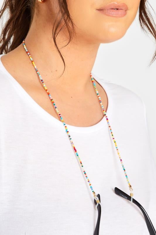 Evans Yours 2 PACK Blue Beaded Sunglasses Chain Set