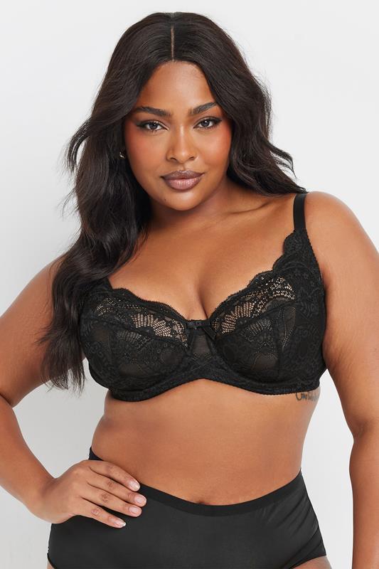 Evans YOURS 2 PACK Curve Black & Pink Lace Underwired Bras