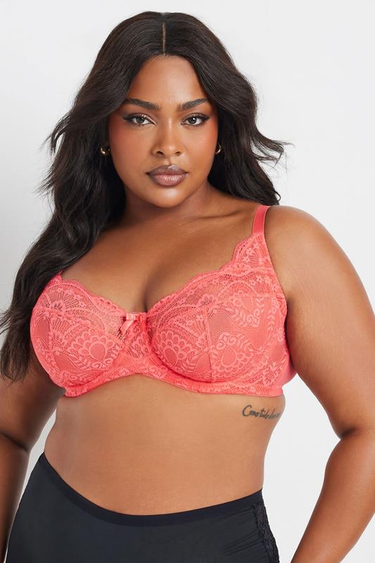 Evans YOURS 2 PACK Curve Black & Pink Lace Underwired Bras