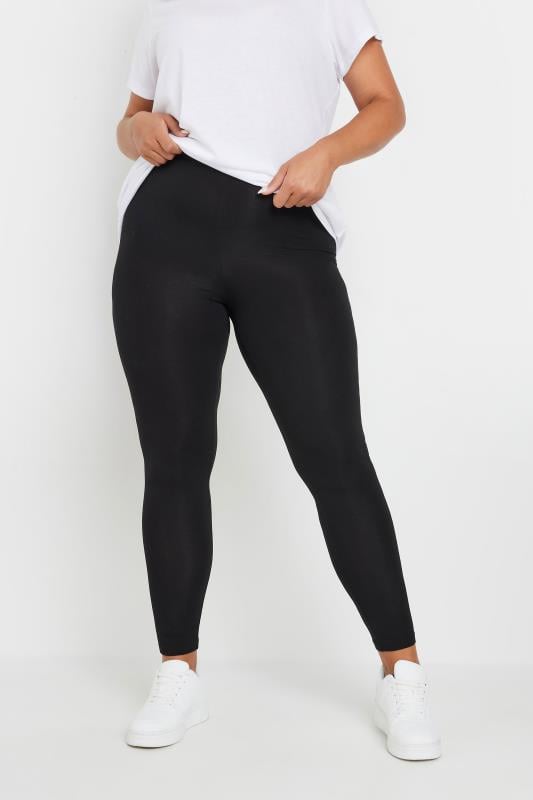 Evans YOURS 2 PACK Curve Black Soft Touch Viscose Stretch Leggings