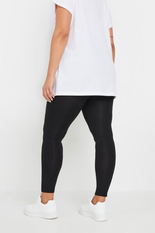 Evans YOURS 2 PACK Curve Black Soft Touch Viscose Stretch Leggings