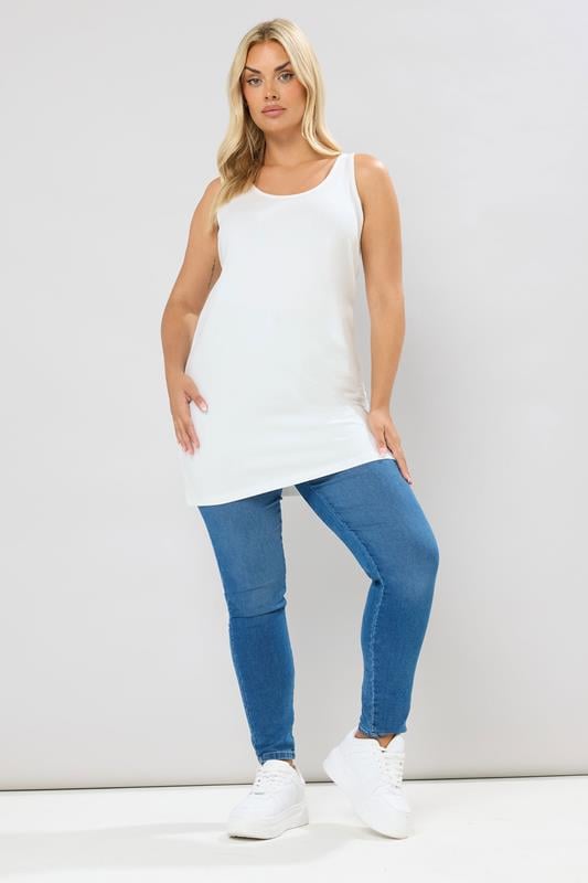 Evans YOURS 2 PACK Curve Black & White Longline Vest Tops