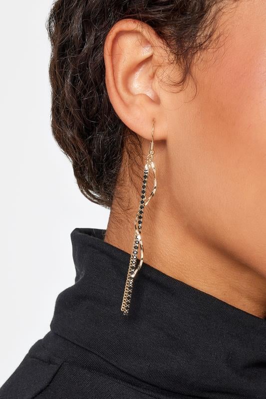 Evans Yours 2 PACK Gold Tone Twisted Tassle & Stud Earring Set