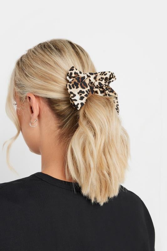 Evans Yours 2 PACK Natural Brown Leopard Print Hair Scrunchies