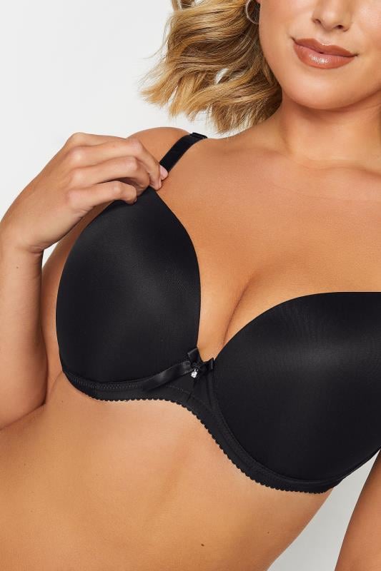 Evans YOURS 2 PACK White & Black Plunge Microfibre Bras