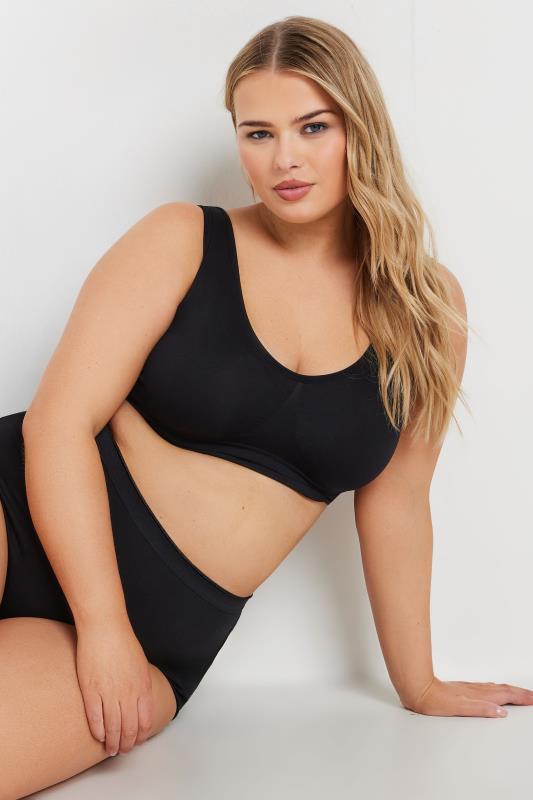 Evans YOURS 2 PACK White & Black Seamless Non-Padded Non-Wired Bralettes