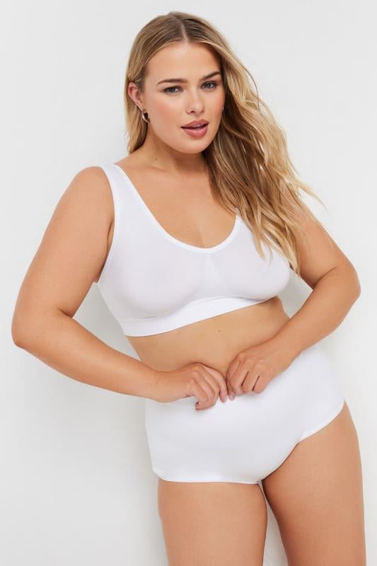 Evans YOURS 2 PACK White & Black Seamless Non-Padded Non-Wired Bralettes