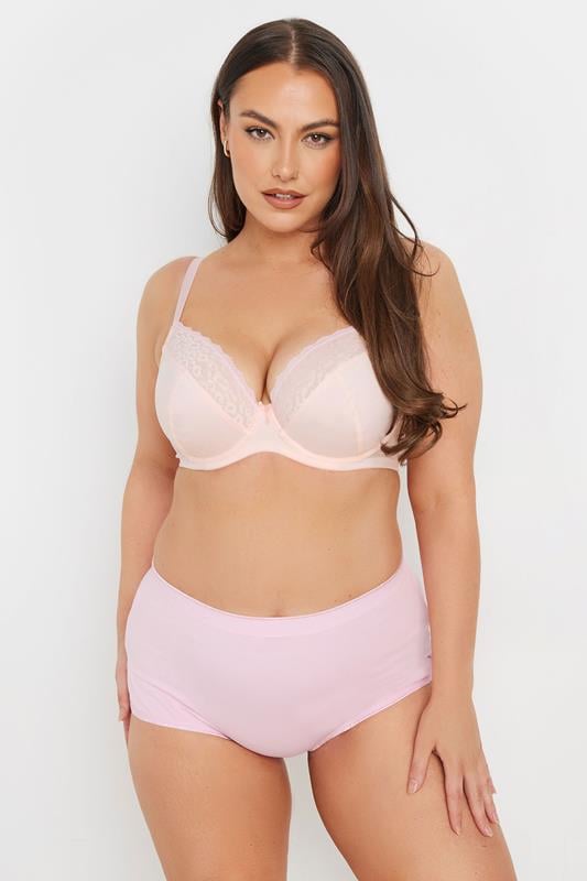 Evans YOURS 3 PACK Curve Black & Pink Animal Mesh Underwired Bras