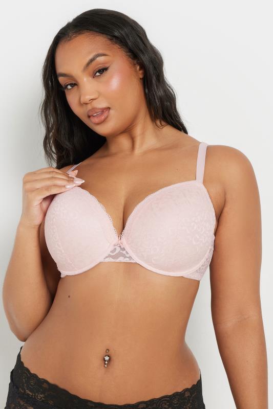 Evans YOURS 3 PACK Curve Black & Pink Leopard Padded Bras