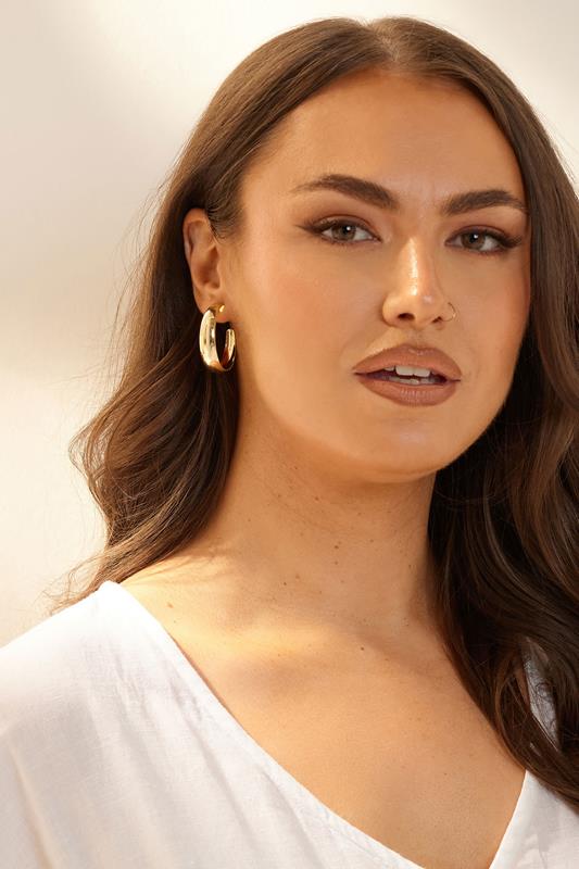 Evans Yours 3 PACK Gold Tone Statement Hoop Earring Set