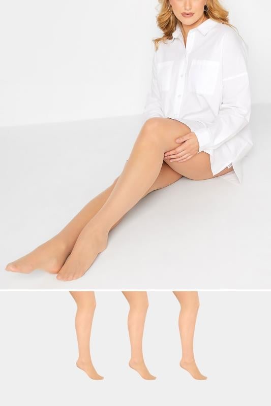 evans Yours 3 PACK Nude 20 Denier Ladder Resist Tights