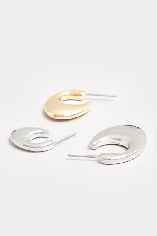 Evans Yours 3 PACK Silver & Gold Tone Mini Hoop Earrings