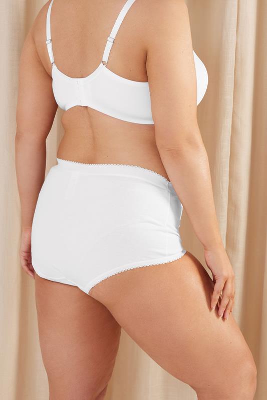 Evans YOURS 5 PACK Curve Blue Pastel Cotton High Waisted Full Briefs