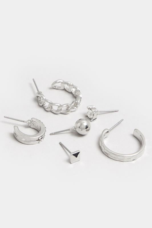 Evans Yours 6 PACK Silver Tone Mixed Stud & Hoop Earrings