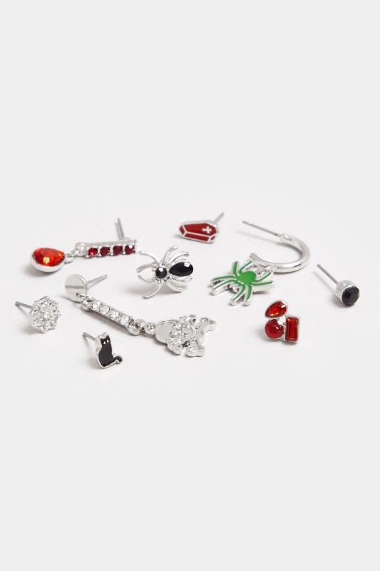 Evans Yours 9 PACK Silver Tone Halloween Earrings Set