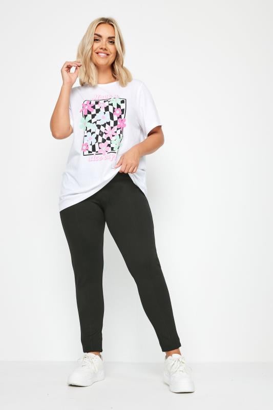 Evans YOURS BESTSELLER Curve Black Ponte Premium Stretch Trousers