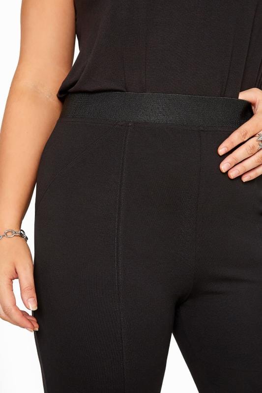 Evans YOURS BESTSELLER Curve Black Ponte Premium Stretch Trousers