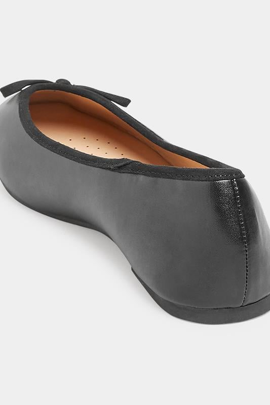 Evans Yours Black Ballerina Pumps In Wide E Fit & Extra Wide EEE Fit