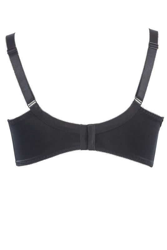 Evans YOURS Black Cotton Lace Trim Non-Padded Non-Wired Bralette