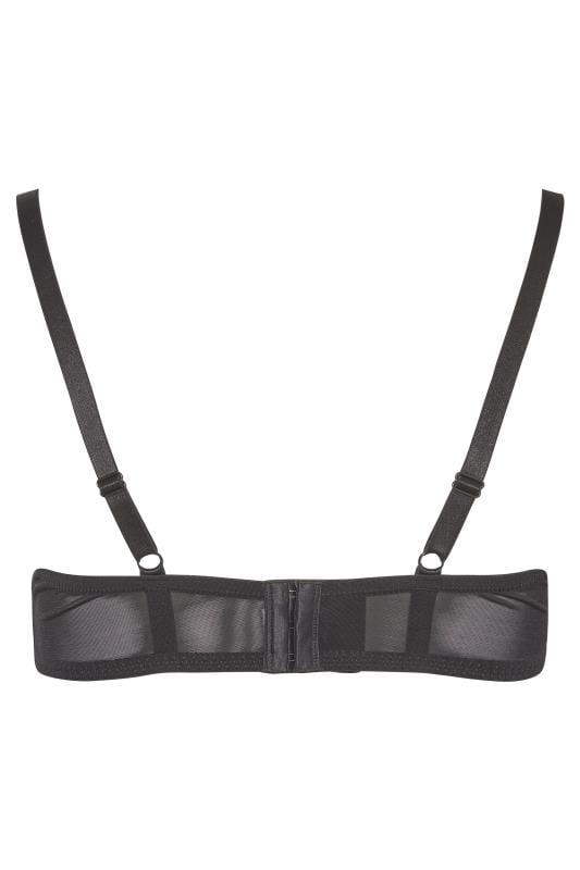 Evans YOURS Black Lace Padded Underwired Plunge Bra