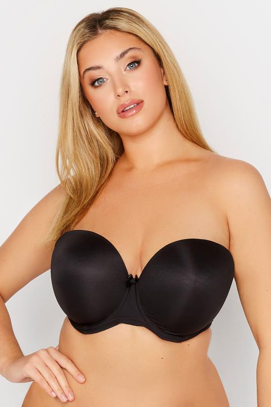 Evans YOURS Black Moulded Underwired Full Cup Multiway Bra With Removable Straps